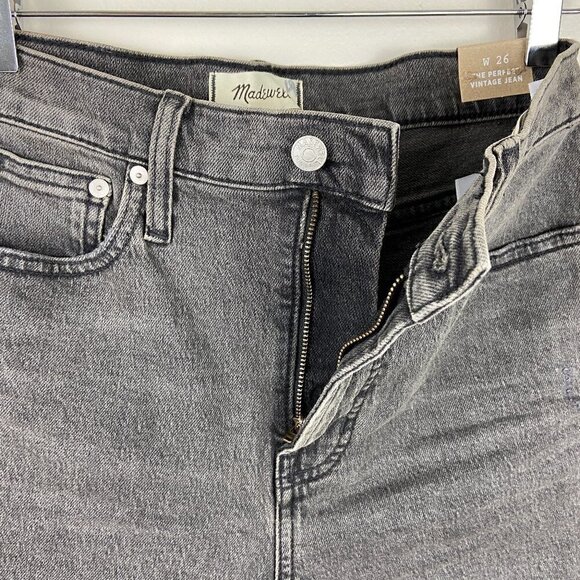 MADEWELL | The Perfect Vintage Jean Black Knee Rip 26 - Picture 6 of 11